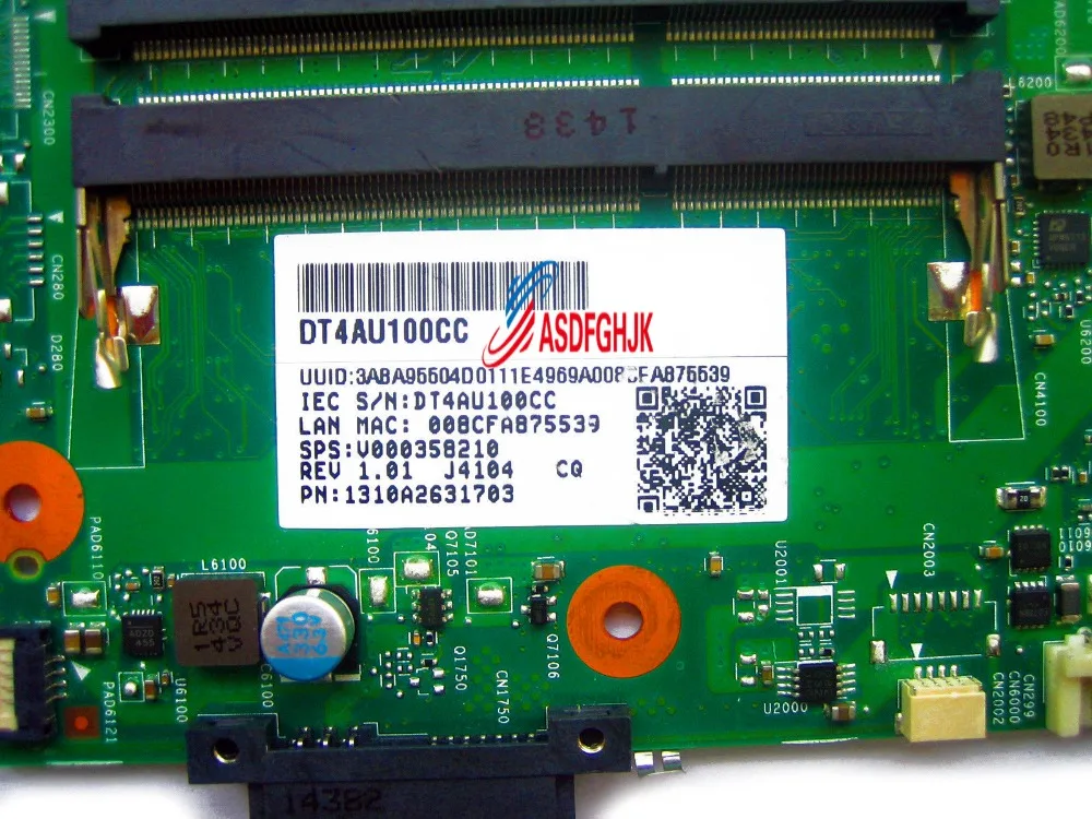 Genuine V000358210 FOR Toshiba Satellite L70-B L75-B LAPTOP MOTHERBOARD WITH I5-4200U AR10SU-6050A2631701-MB-A01  100% TESED OK