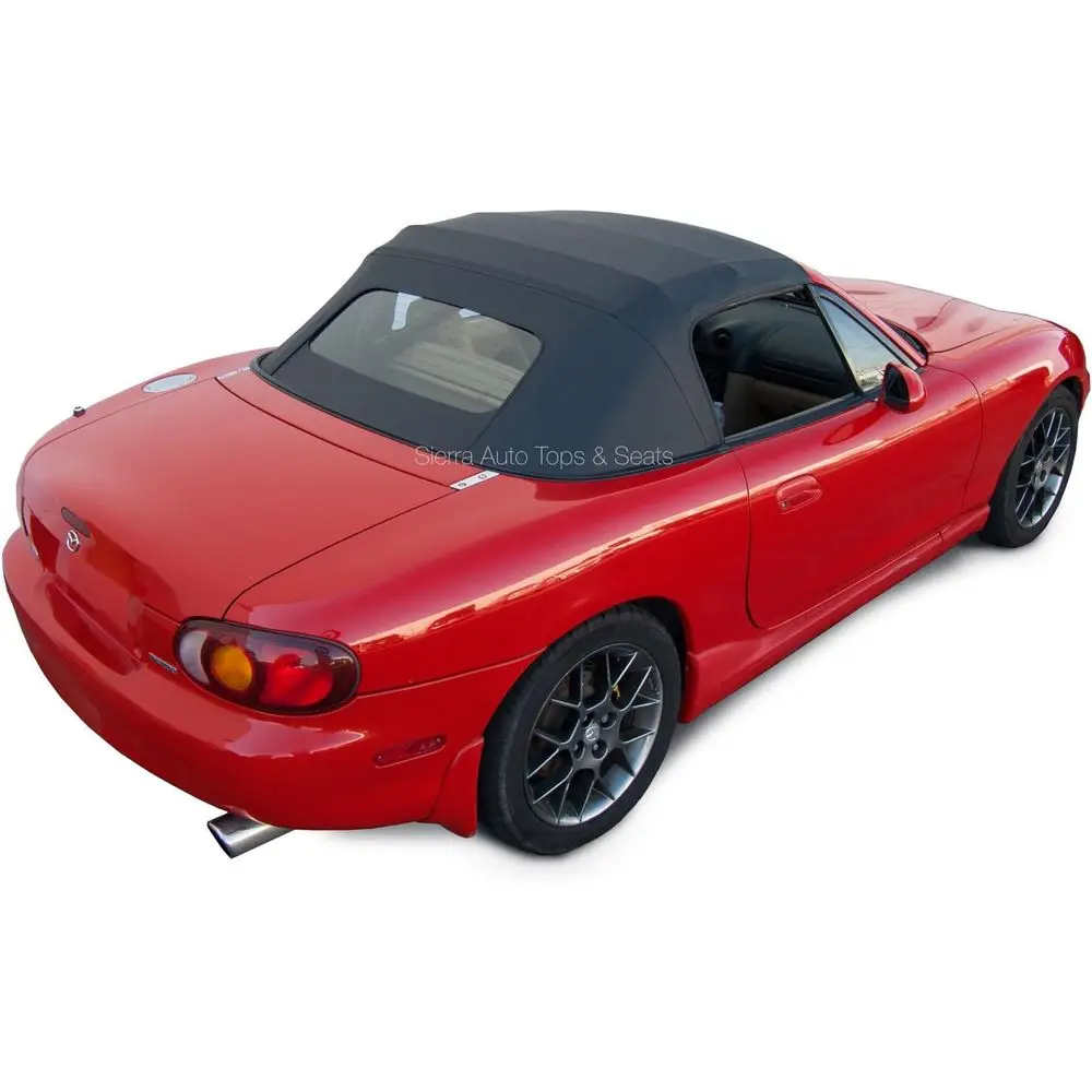 

Кабриолетный тент для Mazda Miata MX5 1990-2005 годов выпуска - черный, виниловый, без молнии, с подогреваемым стеклянным окном - полный комплект