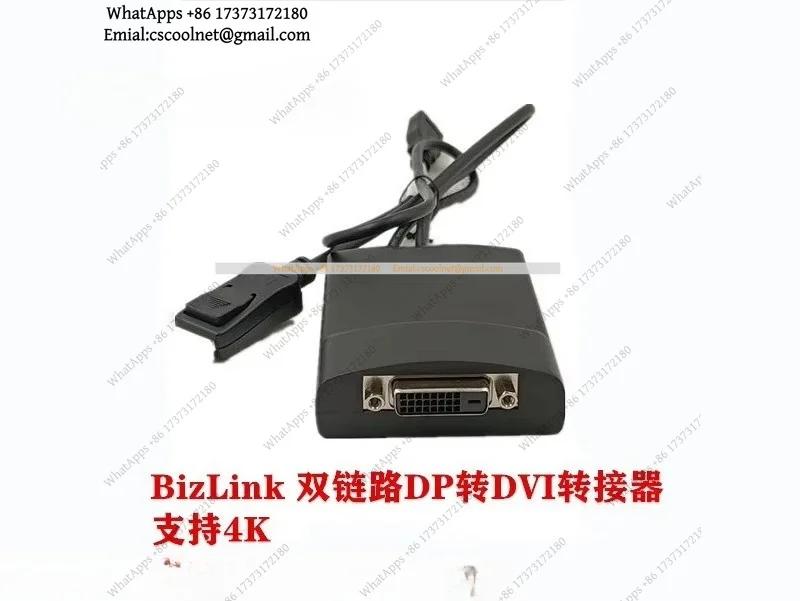 JS01 Dual Channel Dual Link DVI Adapter Cable, Active DP to DVI Cable Support 4K 144Hz Electronic Accessories