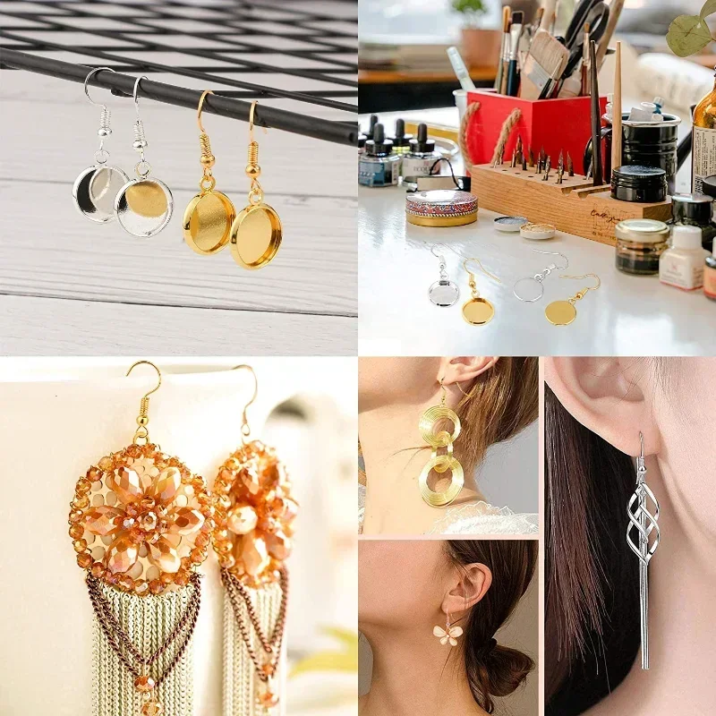 

100/200 шт., фурнитура для сережек «сделай сам», серьги, застежки, крючки из нержавеющей стали, гипоаллергенные аксессуары для изготовления сережек, крючок для ушей