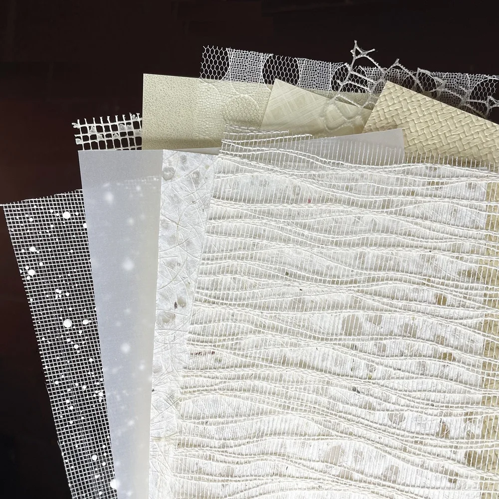 

A5 Handmade paper Vanilla 10 designs Specialty Paper for DIY Craft Decor Scrapbook Card Making Journal PK10