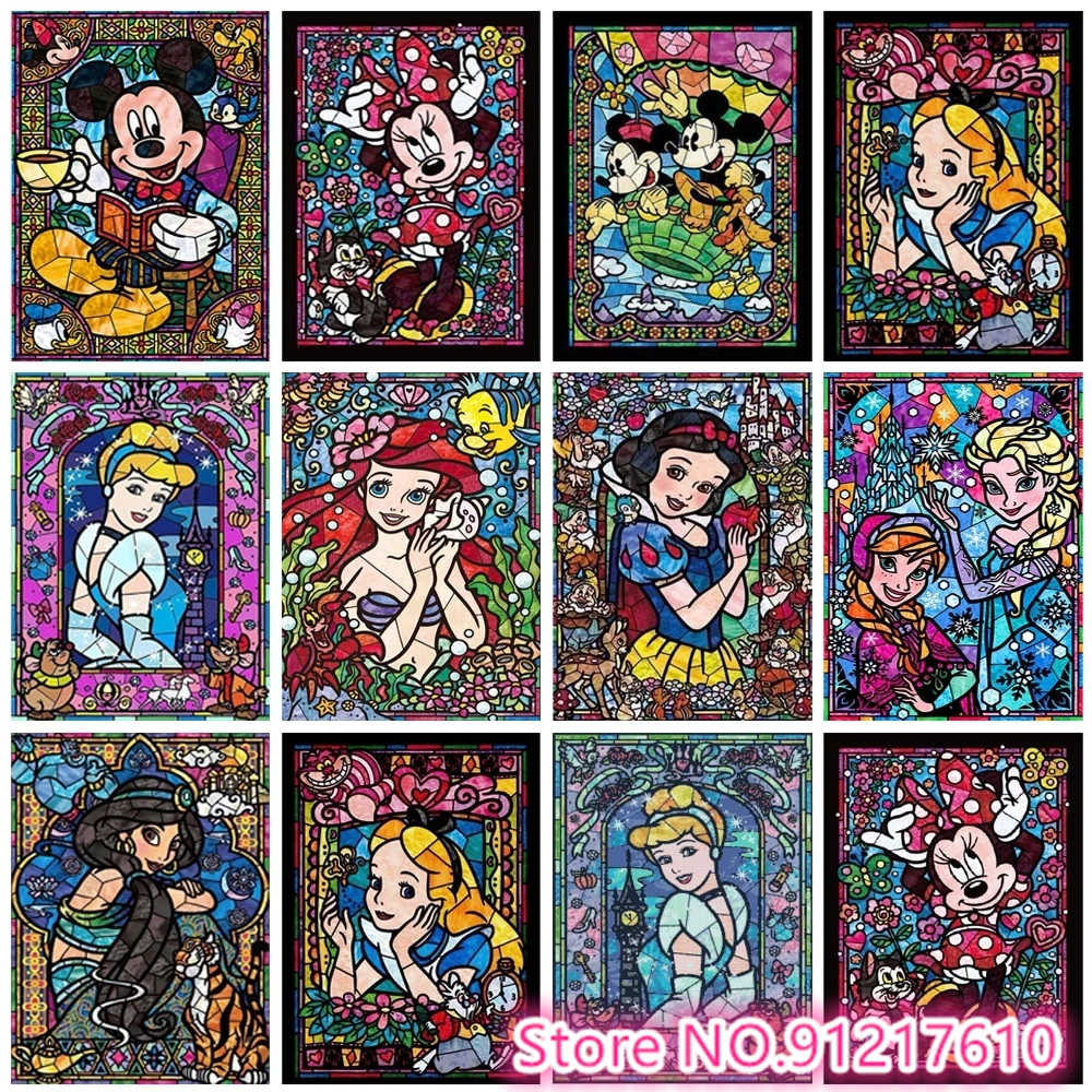 1000 Puzzles Disney Cartoon Princess Mickey Mouse Children's Brain Burning Puzzle Game Home Decoration Gift