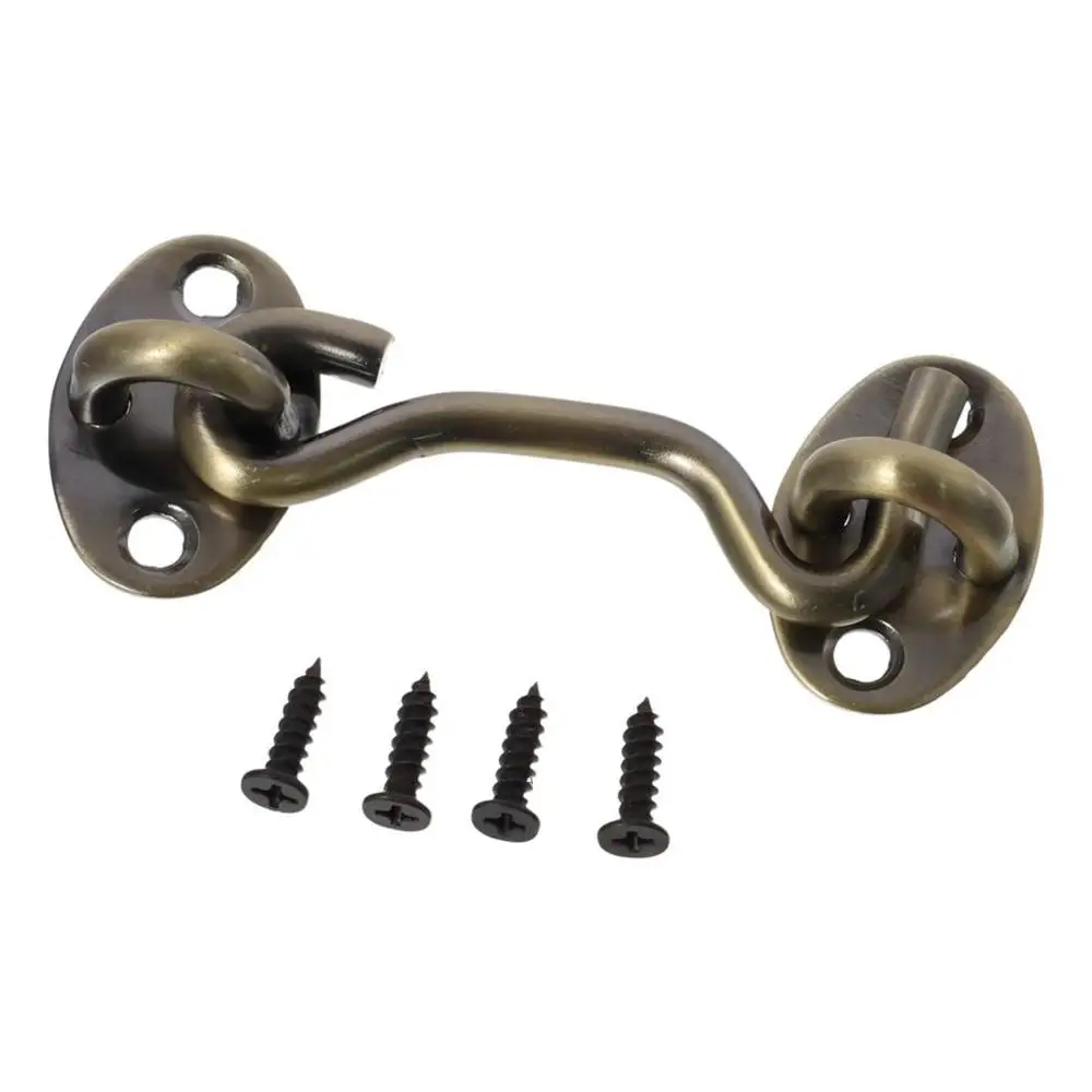 

Antique Brass Finish Brass Door Lock 3 Inches Stainless Steel Latch Cabin Hook Sliding Door Bedroom Outdoor