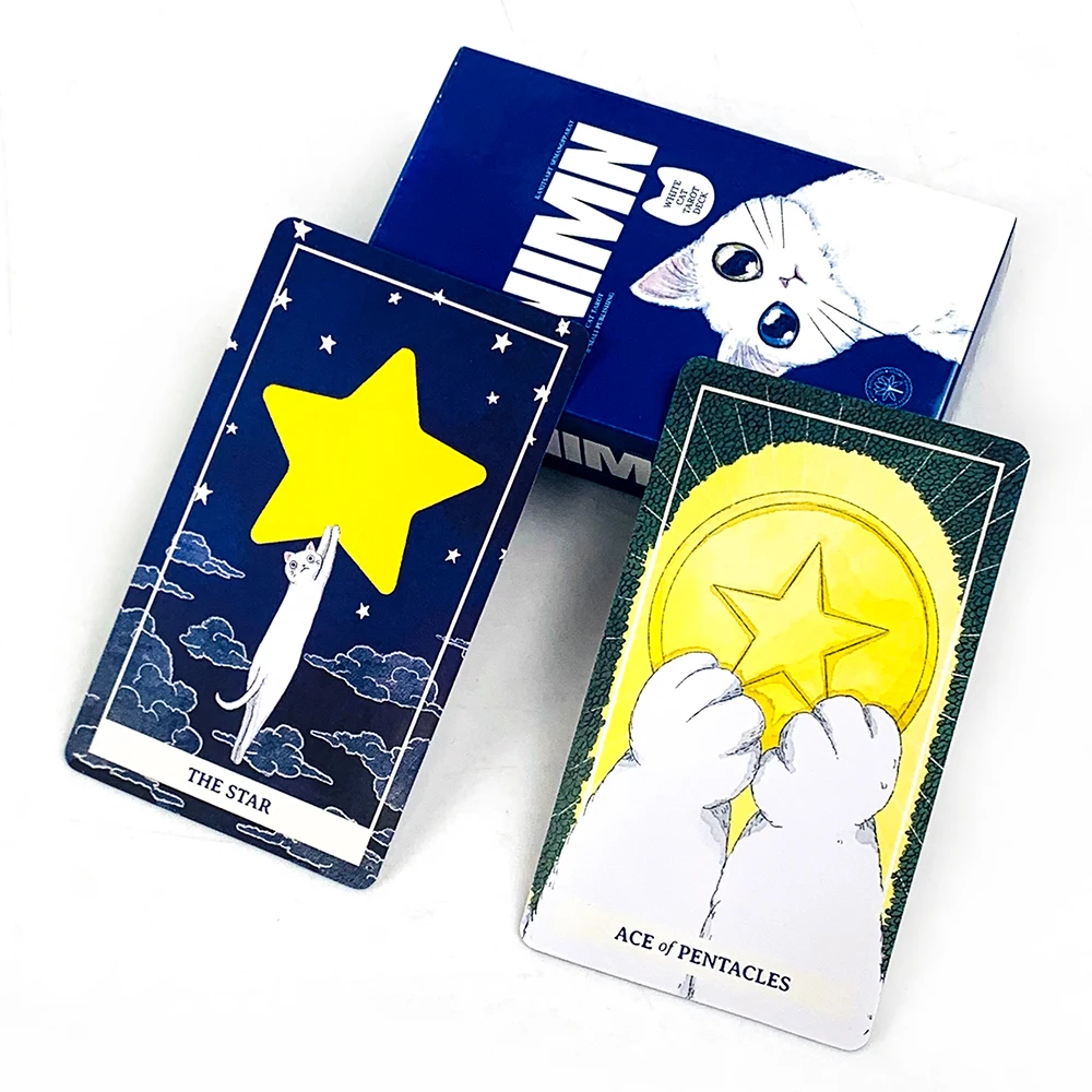 새로운 흰색 고양이 타로 카드 데크 고양이 애호가를 위 - Board Game Solo 리뷰 및 가격