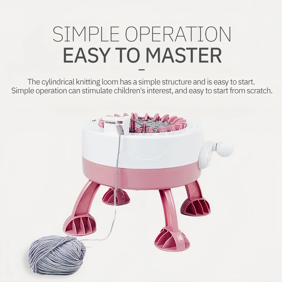 22 Needles Hand Crank Knitting Machine, DIY Yarn Weaving Tool for Scarf Hat Sweater, Lazy Knitting Accessory for Beginners