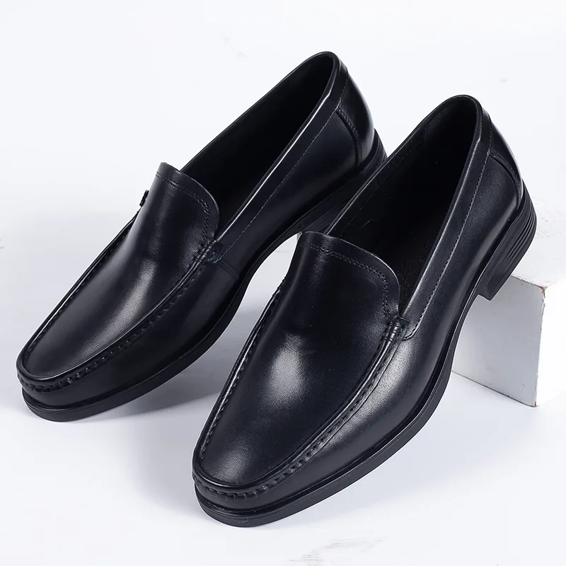 

Men Loafers Leather Shoes Men Business Dress Leather Shoes Rubber Surface Leather Spring Casual Gloves