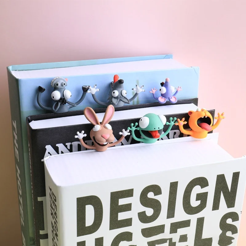 3D Cartoon Animal Bookmarks Ocean Animal Series Multiple Styles Reading Marks Creative Stationery Supplies