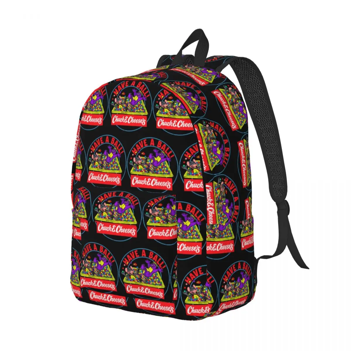 have-a-ball-vintage-80s-chuck-e-cheese-mochila-de-grande-capacidade-para-livros-bolsa-escolar-bolsas-de-ombro-para-homens-e-mulheres