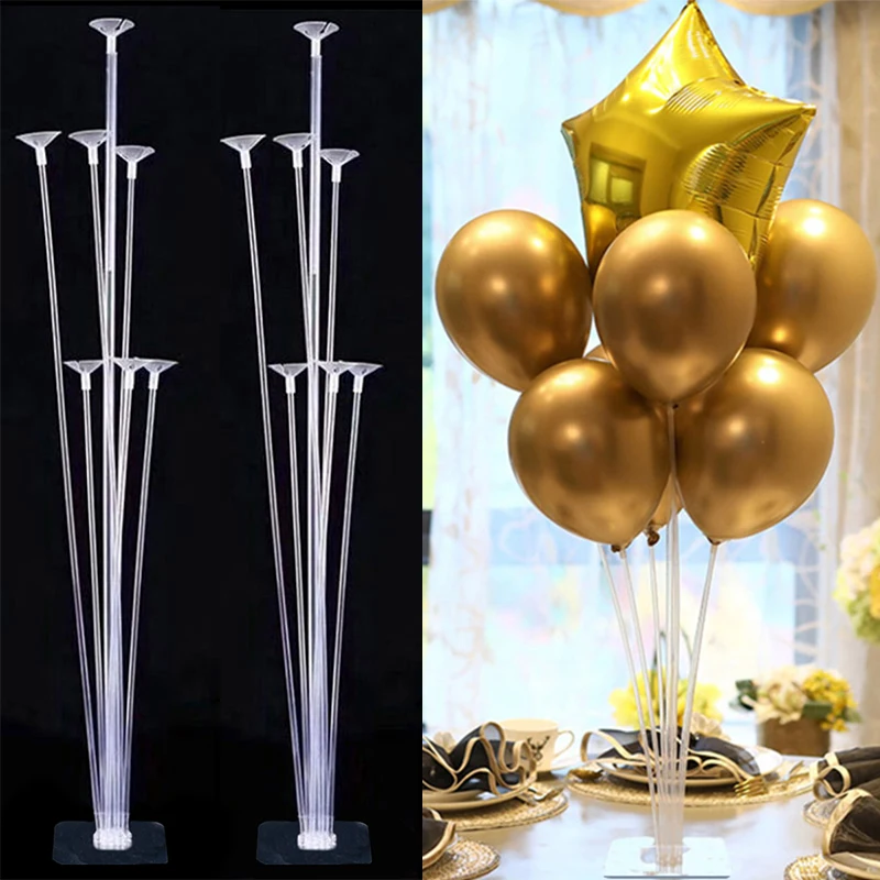 Desktop Balloon Stand Holder Self-stick Base Latex Balloon Column Wedding Birthday Party Table Decorations Baby Shower Supplies