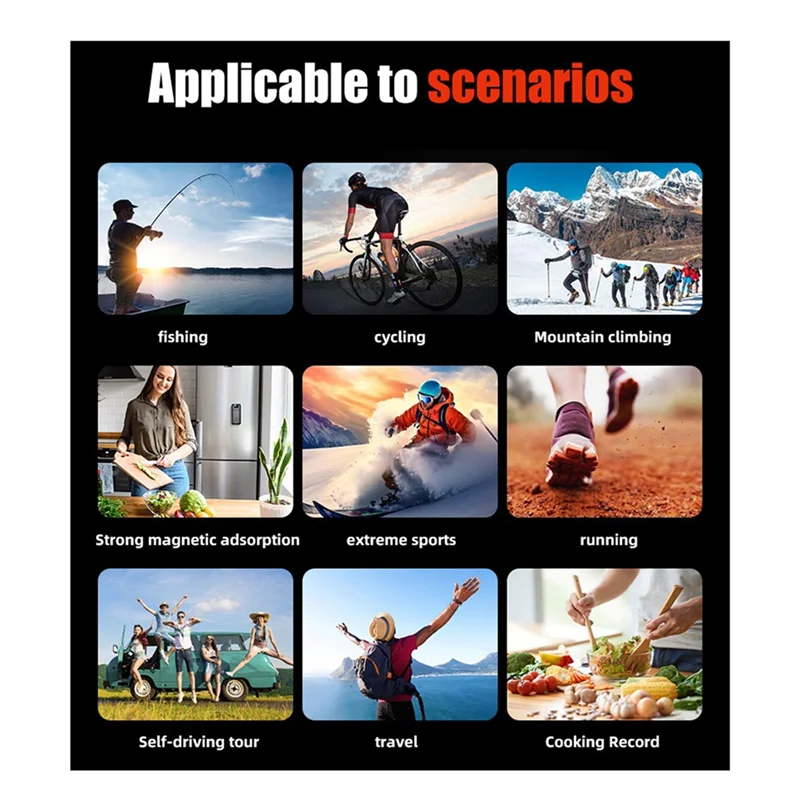 ABZZ-HD 1080P 2 مليون بكسل كاميرا رياضية محمولة مسجل الاجتماعات المحمول التسجيل المباشر مع العرض