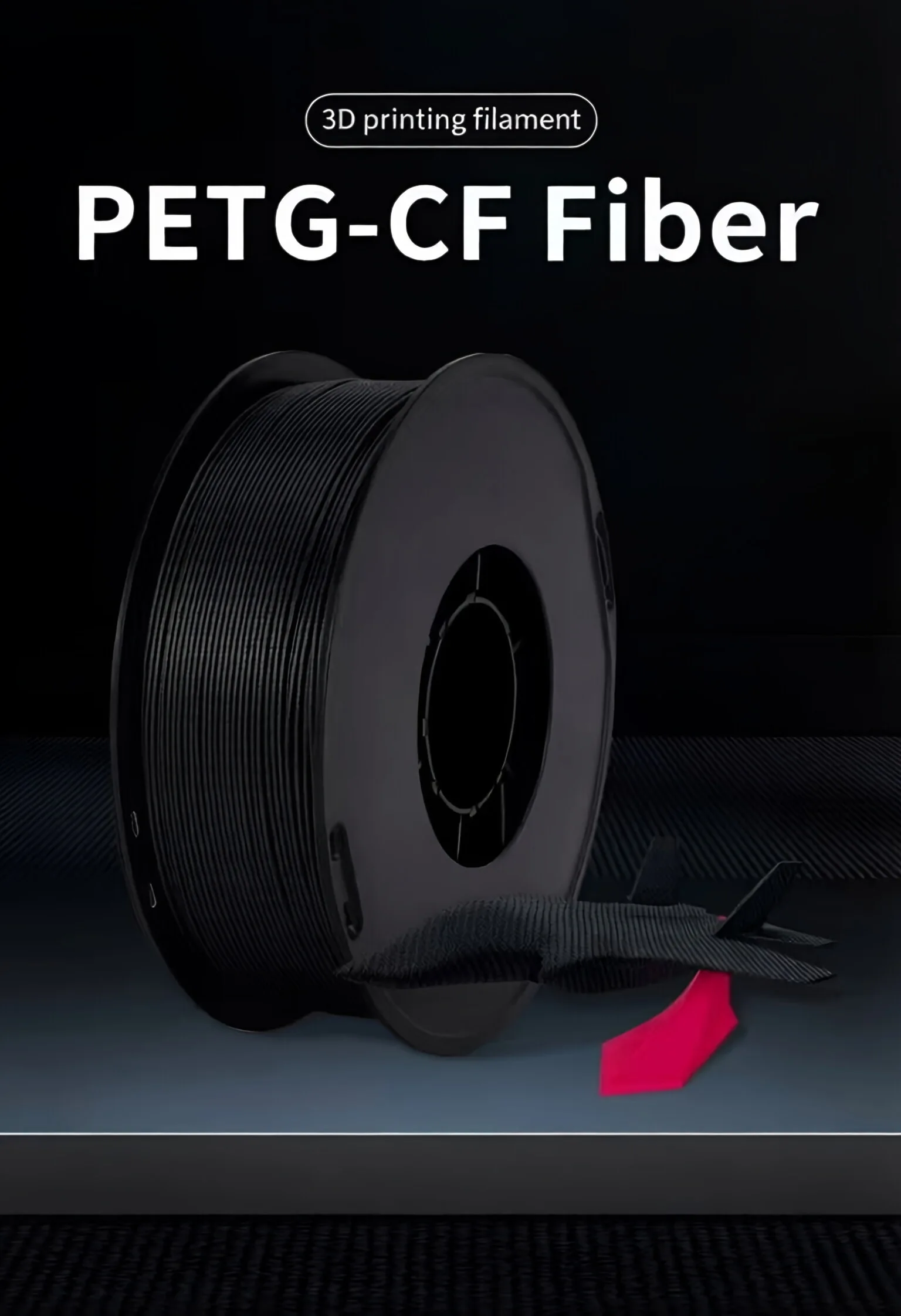 1KG PETG-CF Carbon Fiber 3D Printer Filament 1.75mm High Strength High Toughness Carbon Fiber Reinforced PETG for 3D Printing view 6