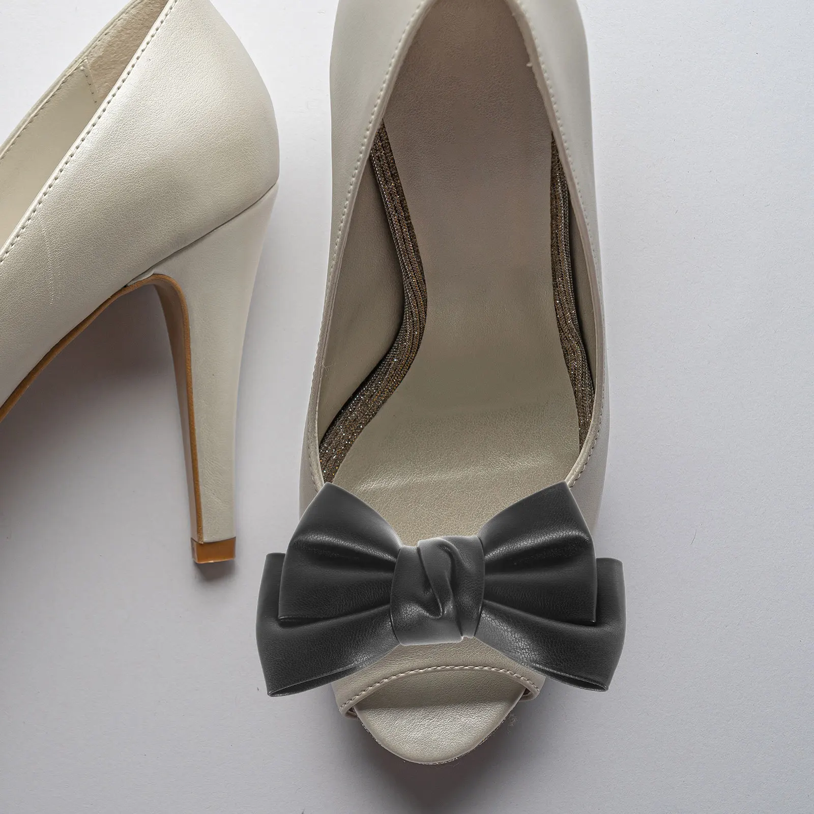 

1 Pair Shoe Clip Bow Embellishment Zinc Alloy Decorative Clips for Womens High Heel Pumps Wedding Party Shoe Jewelry