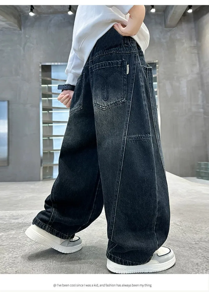 Teenager-Jungen-Jeans UNITIM 2026 Herbst Kinder-Jungen Vielseitige Patchwork-Jeans 4-14 Jahre Junge Jungen Schicke Gerade Hosen – Detail 18