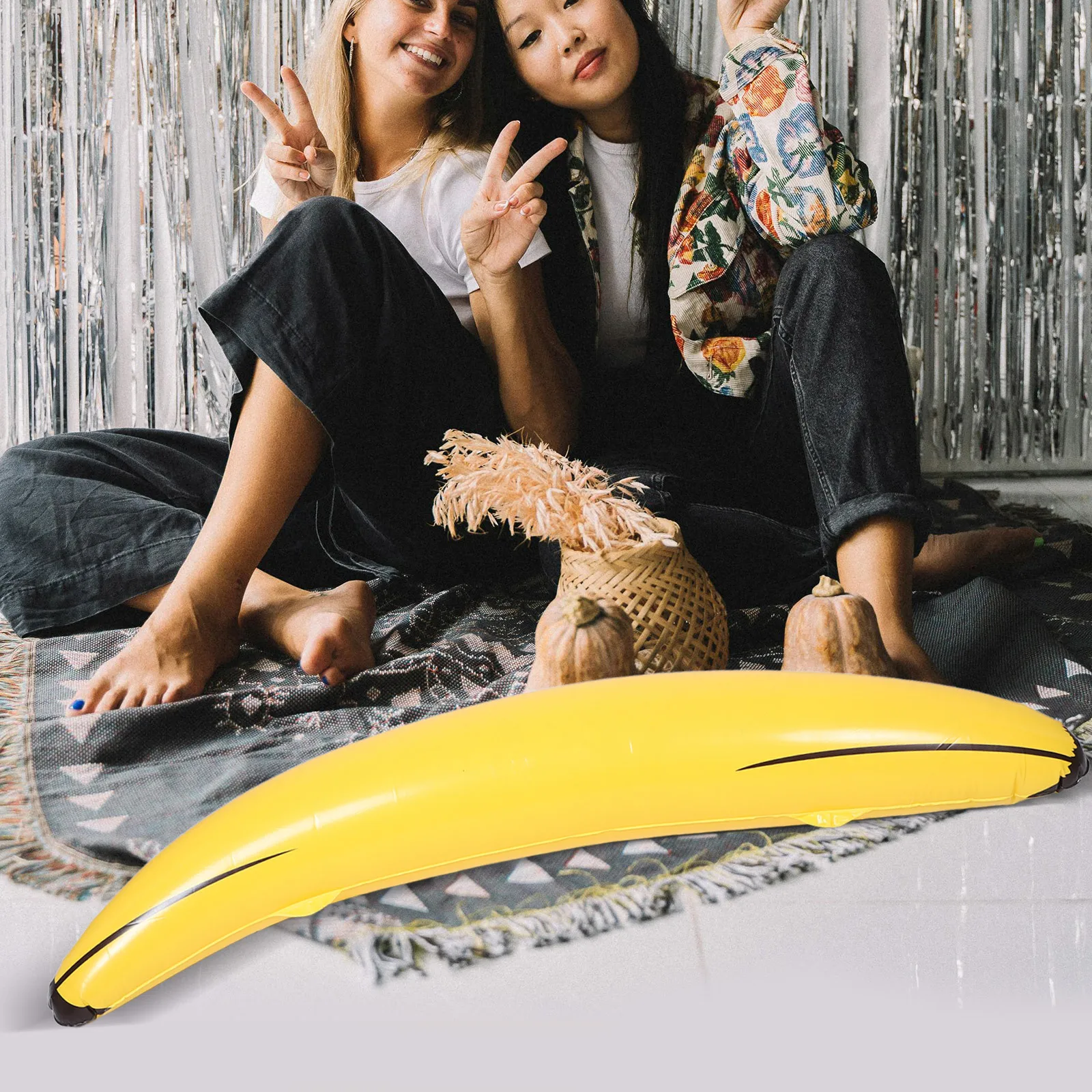 1 stücke 145 cm Riesige Aufblasbare Banane Blow Up Obst Für Pool Strand Party Decor Karneval Geburtstag Feier Photo Booth requisiten