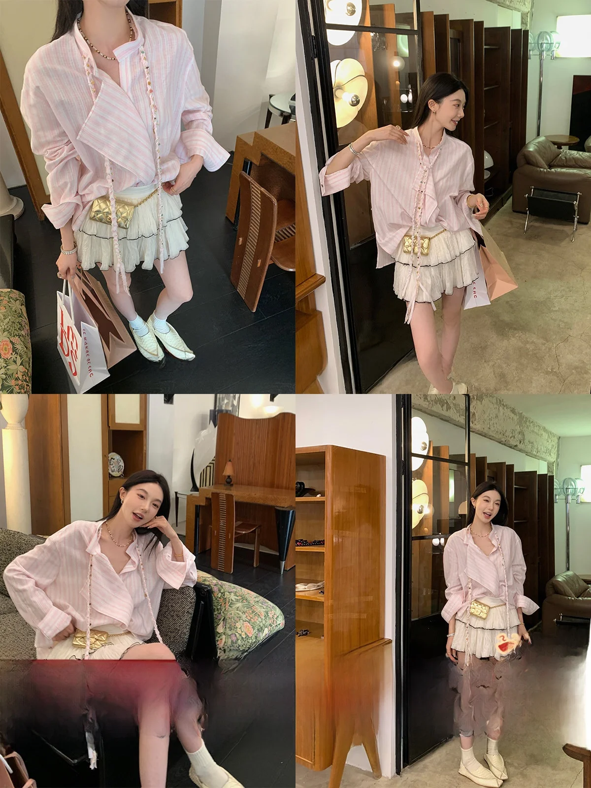 

Летняя тонкая полосатая рубашка с длинным рукавом, женская свободная блузка, дышащая, в стиле ретро, из смеси полиэстера и хлопка, повседневная деловая рубашка