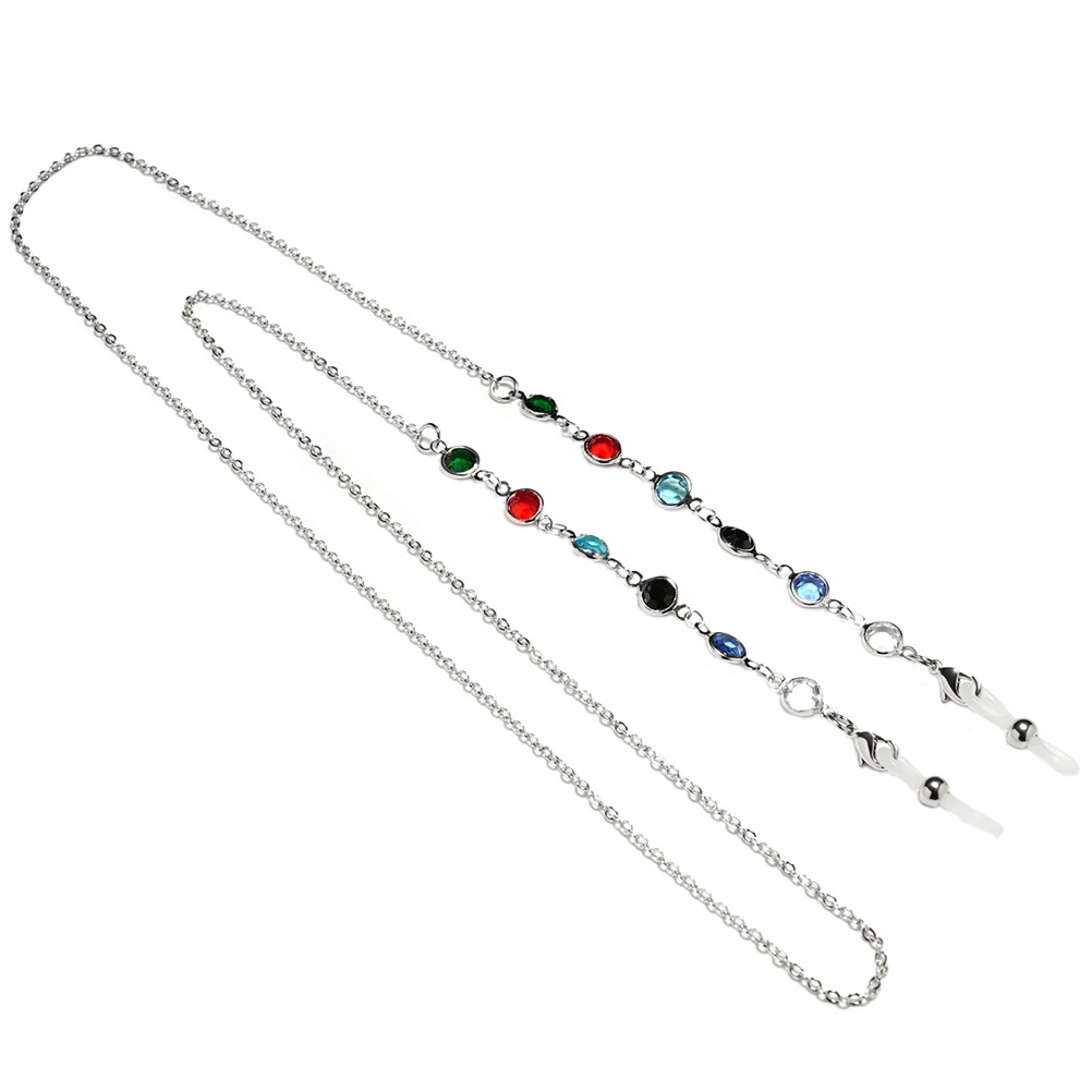 

Eyewear Retainer Glasses Strap Sunglasses Holder AntiSlip Chain Safety Eyeglasses PlatinumPlated Necklace HighQuality