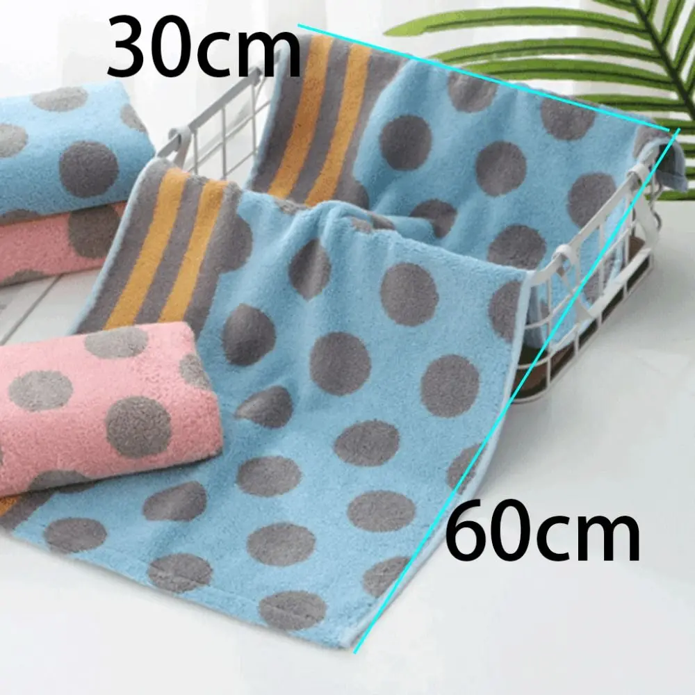 2 Buah Handuk Mandi Bayi Motif Garis 30X60Cm Handuk Wajah Anak-anak Mewah Tebal Handuk Tangan Katun Kartun Cepat Kering Anak