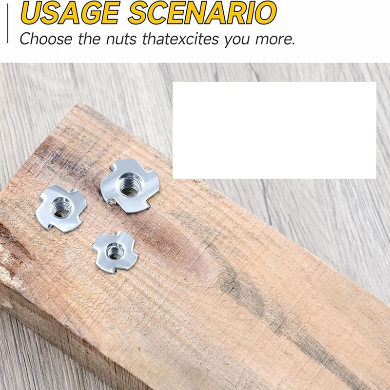 Nuts,T-Nuts,4-Claw Nuts For Bolts And Rod Casters,Hardware Nuts