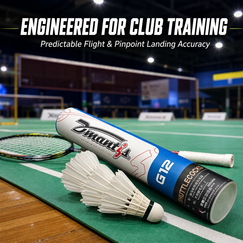 Dmantis G12 Goose Feather Badminton Shuttlecocks 12Pcs Fiber Cork Speed 76 77 Durable Stable Flight Club Training Balls Birdies 4