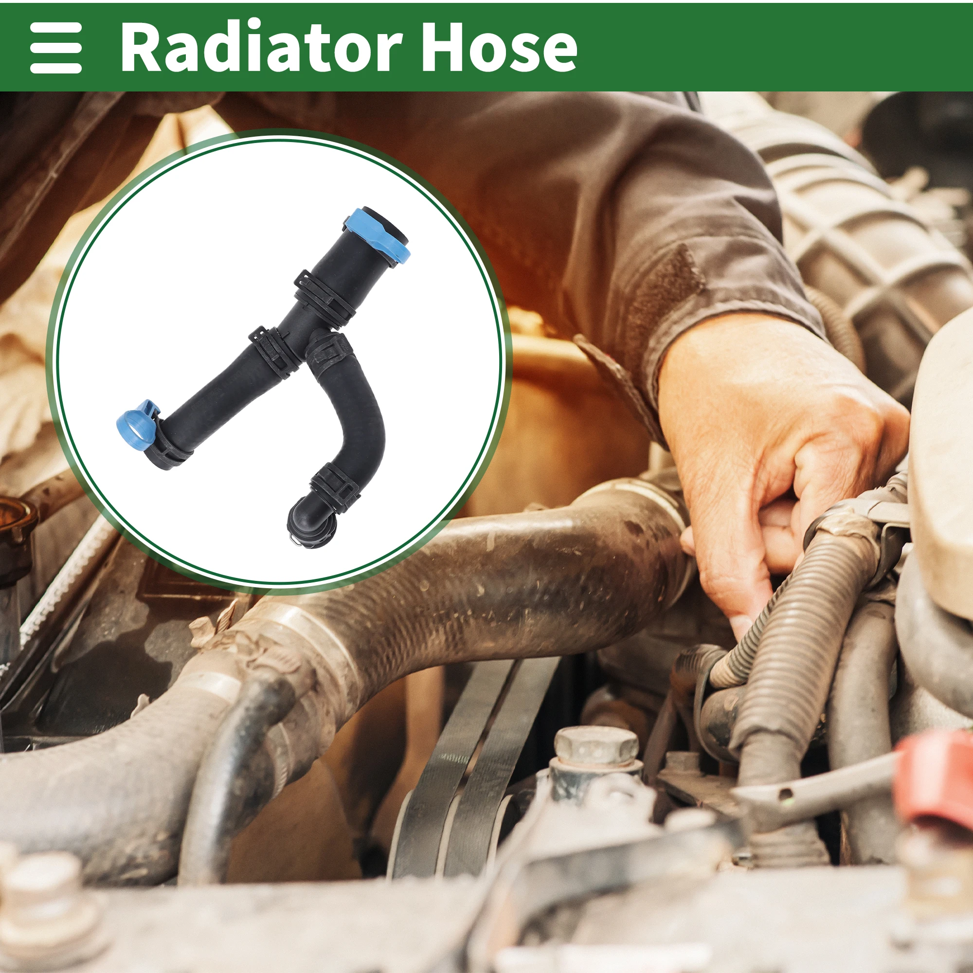 

X Autohaux Radiator Hose Heater Hose No.LR022718 for Land Rover Discovery 4 2010-2016 Black Plastic 1 Pc Outlet Pipe