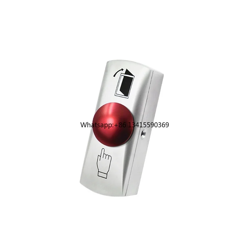 

NO/COM Push Button Switches Mushroom Metal Access Control Door Release Button for Passive Keyless Entry System