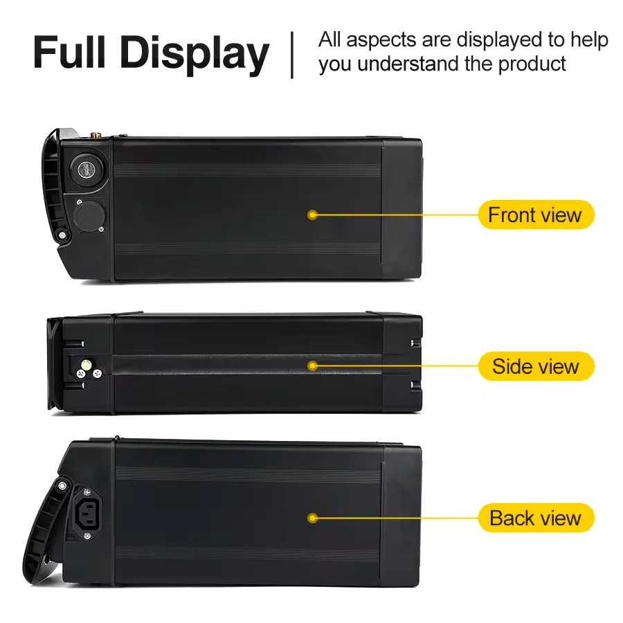 HAIBA 48V 21700 E-Bike Battery 15Ah 20Ah 30Ah Li-ion Battery Pack with BMS 54.6V Charger for Electric Bicycle Conversion Kit