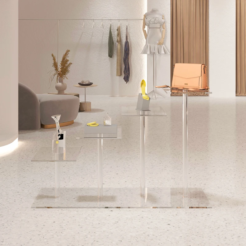 Clothing store Nakajima Tai Flowing Water Tai Creative Acrylic Transparent Display Table Shoes and Bags