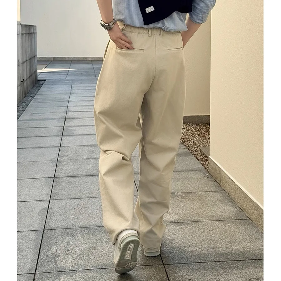 Cotton Jeans Men Japanese Korean Streetwear Fashion Loose Casual Vintage Wide Leg Denim Suit Pants Trousers for Man