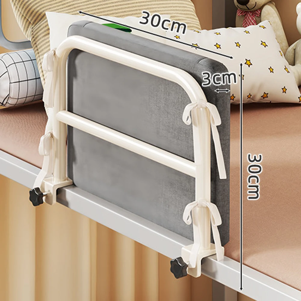 Drop Resistant Bed Rail Guard for Home Use Sturdy Metal Frame with Reliable Bed Attachment 46x30cm 30x30cm White Color