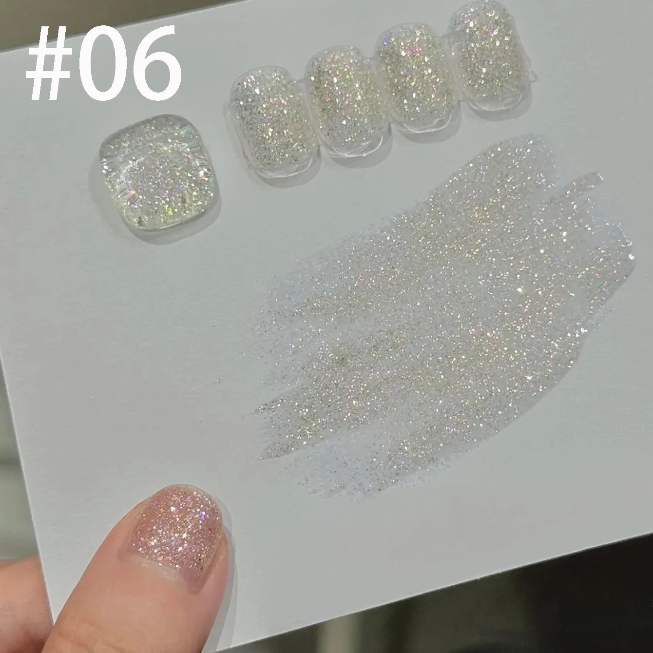 MIANEL 12ML Weißer Nagellack Jimeng Hochzeitskleid Feiner Glitzer-Gel-Nagellack Super Glänzender Glitzer-Nagellack für Nagelkunst-Salon – Detail 24