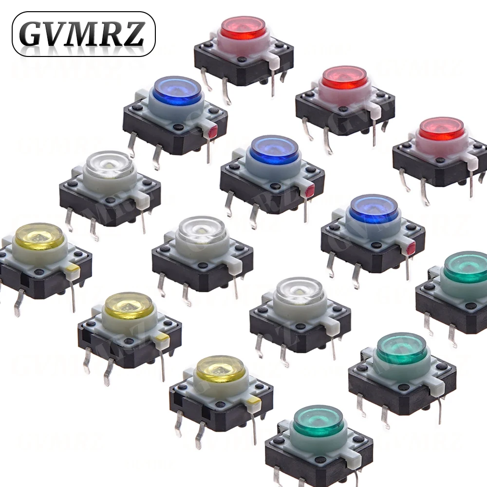 5 قطعة 12X12X7.3 اللمس مفتاح بـزر دفع لحظة اللباقة LED 5 اللون 12X12X7.3 مللي متر 12*12*7.3 مللي متر #1