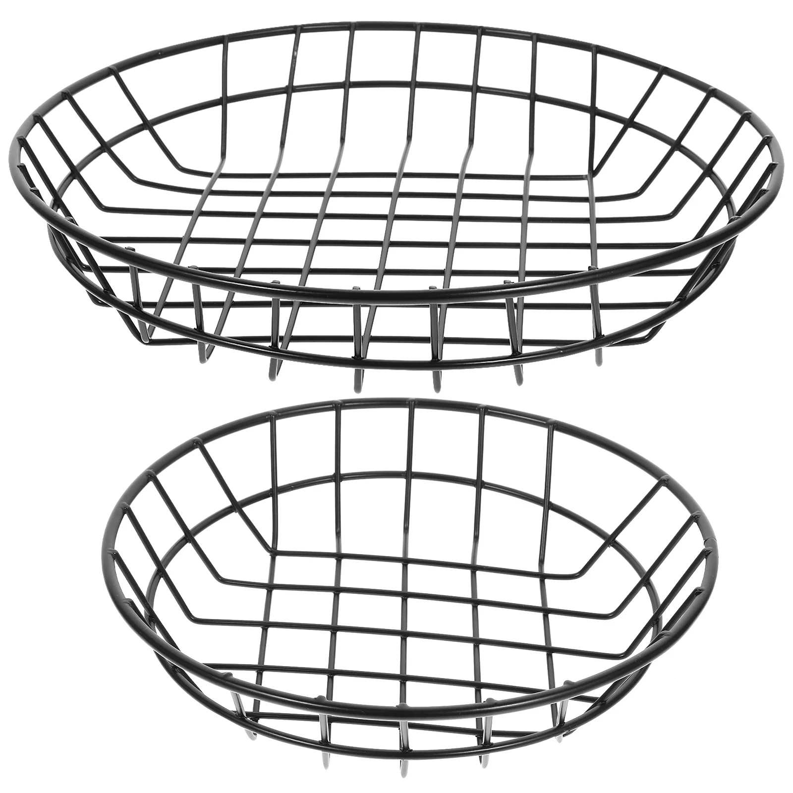

2Pcs Snack Basket Stainless Steel Multi-Function French Fries Basket Fried Food Serving Container Popcorn Container