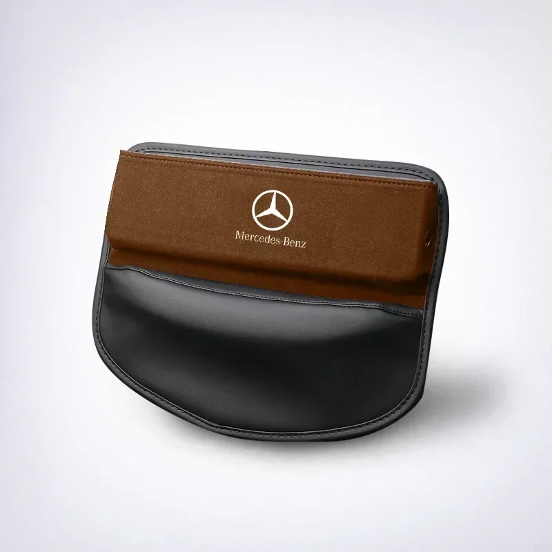 for Mercedes Benz Car Logo Seat Gap Organizer Box Storage Bag W204 W205 W203 W211 W212 W213 W201 W210 W124 W126 CLA CLK CLS GLA view 6