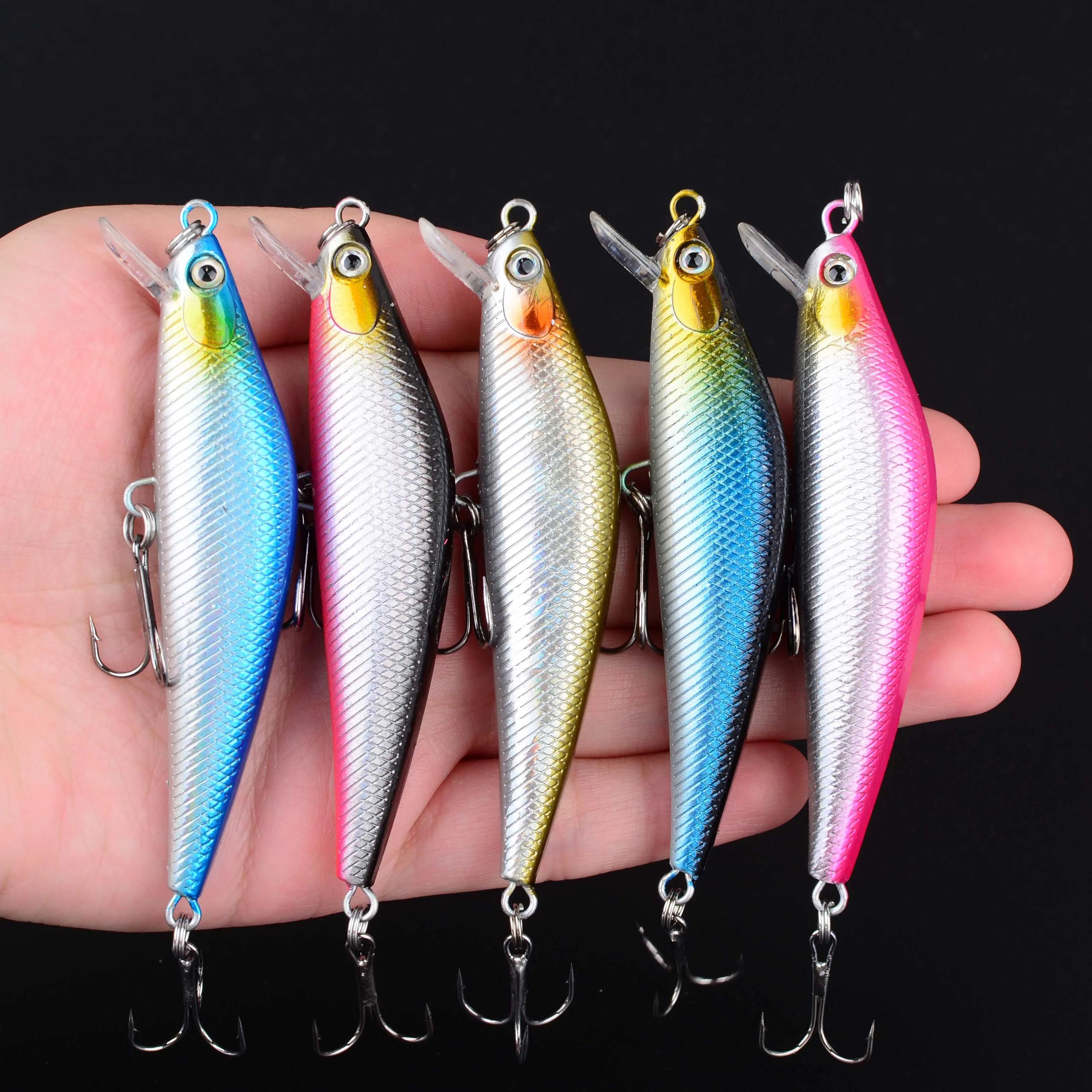 Minnow Crankbait con ojos 3D – Señuelo duro para pesca - imagen 5