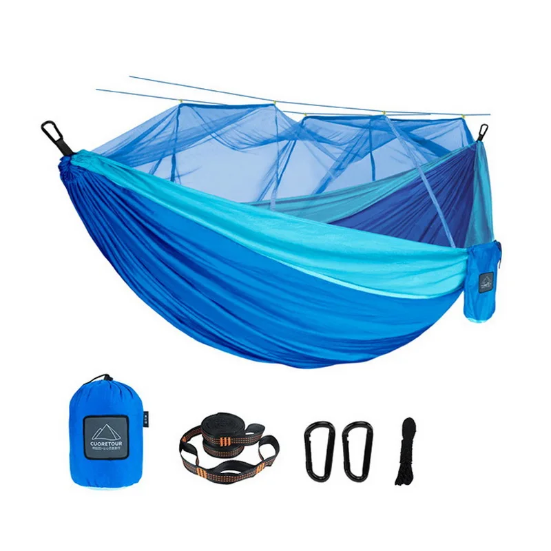 

Portable Travel Outdoor Camping Hanging Sleeping Single and Double Hammock with Mosquito Net