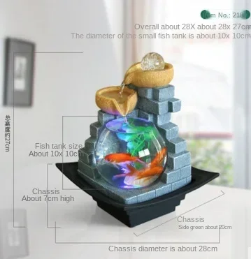 حار مبيعات الراتنج كرافت منضدية نافورة الماء في الأماكن المغلقة جيدة