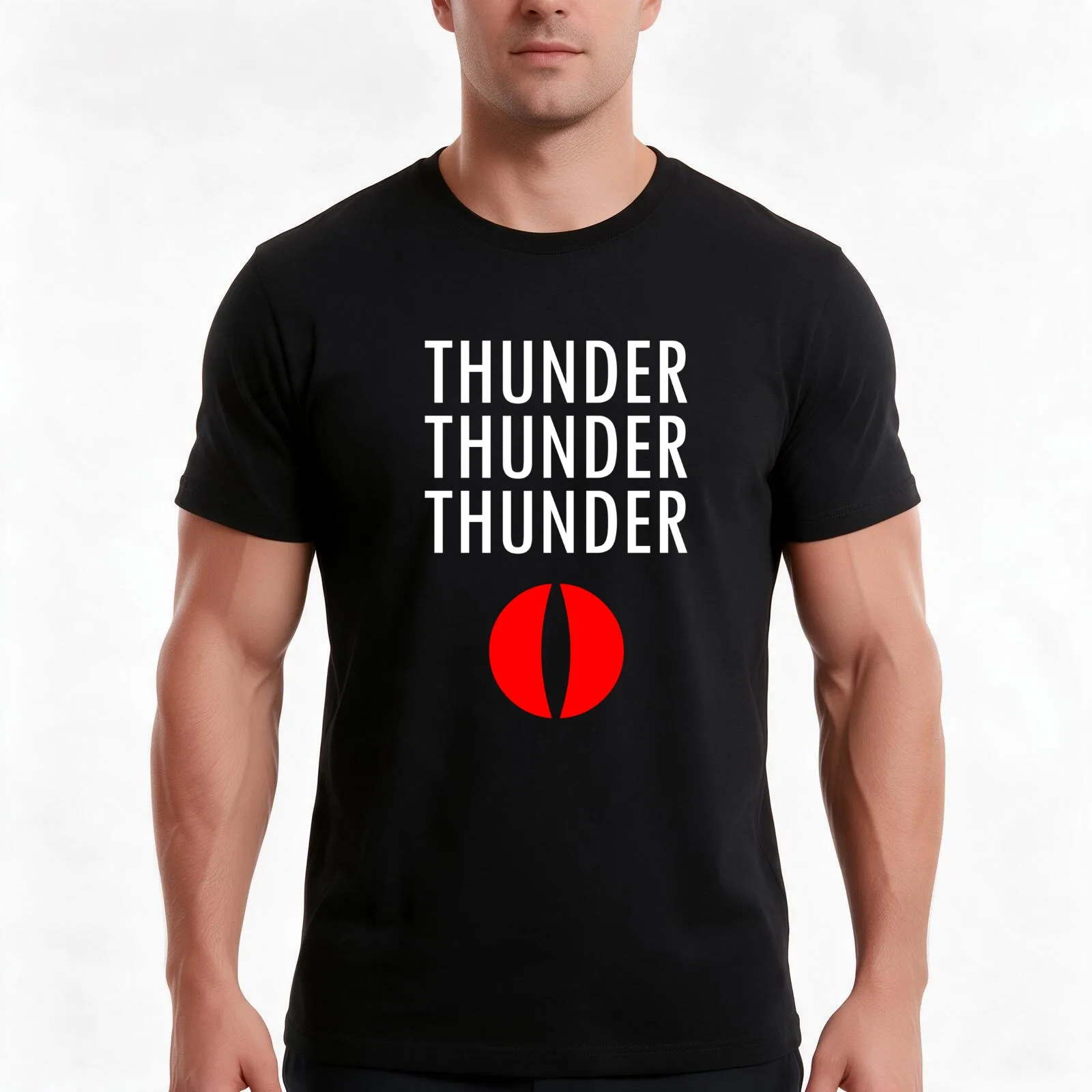 Thunder X3 T-Shirt, Summer Casual Cotton Tee, Oversized Streetwear Tops, Vintage Graphic Print, Loose Fit Short Sleeve
