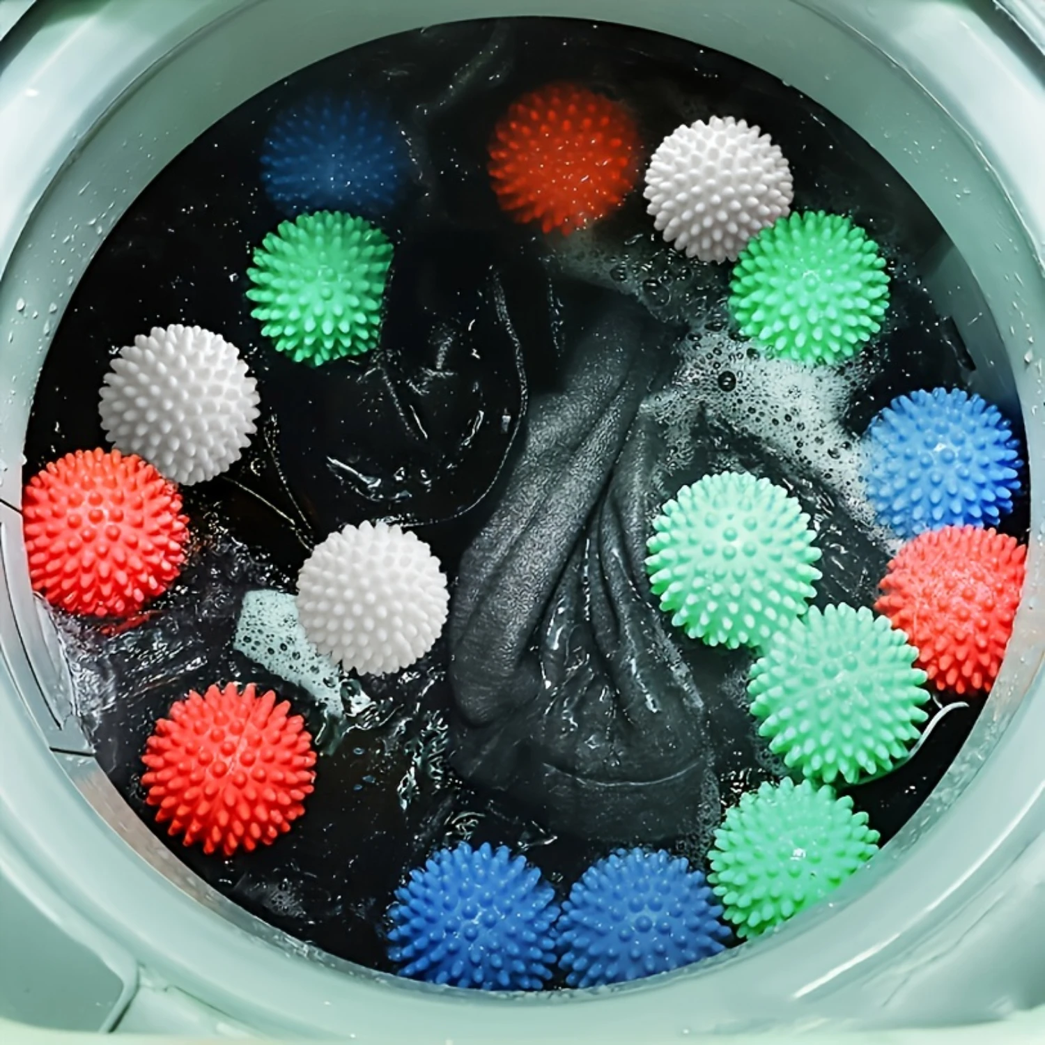 2/6pcs Colorful Anti-Rolling Reusable Laundry Dryer Balls - Soften Clothes, Reduce Static, Fresh Smell, Energy Saving Cleaning T