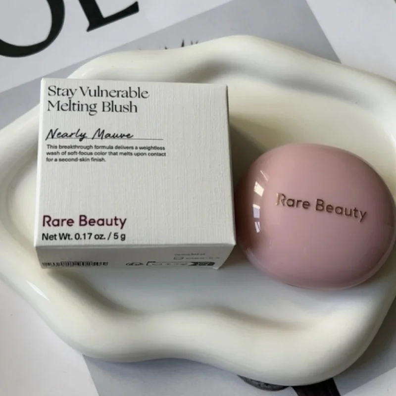 Rare Beauty Rose Neutral Mauve Blush Powder Portable Makeup Liquid Blush Moisturizing Dual-use Waterproof Lip Glaze Plump Smooth