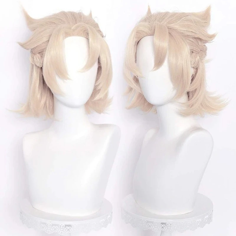 

Anime Character Cosplay Wig - Light Blonde Layered Spiky Styled Hair (Heat Resistant) for Cosplay Events/Costume Parties