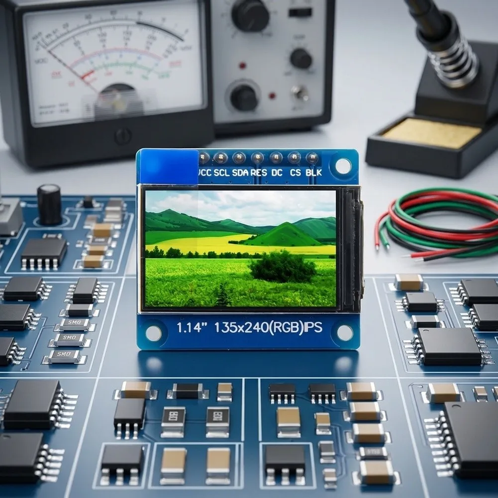 1.14 inch IPS Display Module Featuring Full-View Technology For SPI Connectivity Optimized for Low-Pin Microcontroller Systems