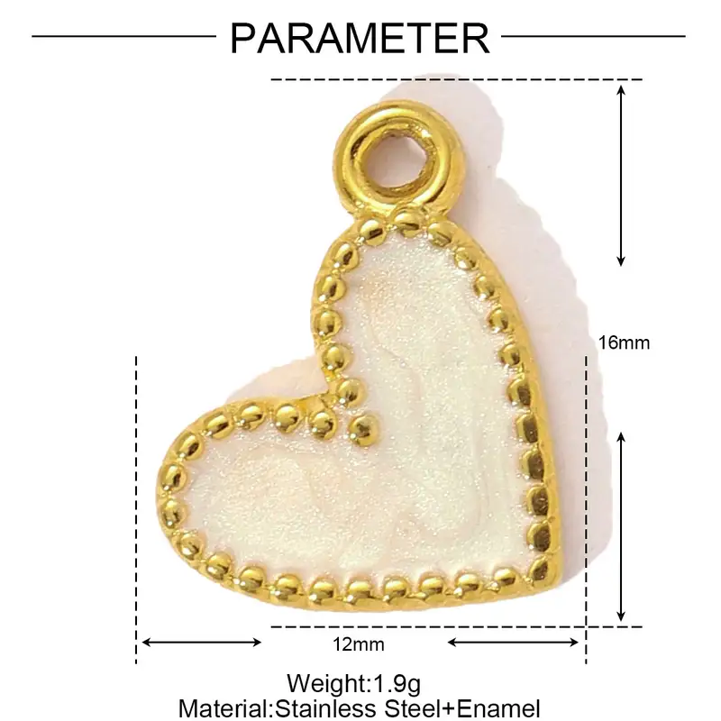 3pcs/Lot Stainless Steel Zircon Bear Paw DIY Bracelet Charm Heart Key Star Moon Necklace Pendant Woman Bowknot Jewelry Wholesale - Image 8