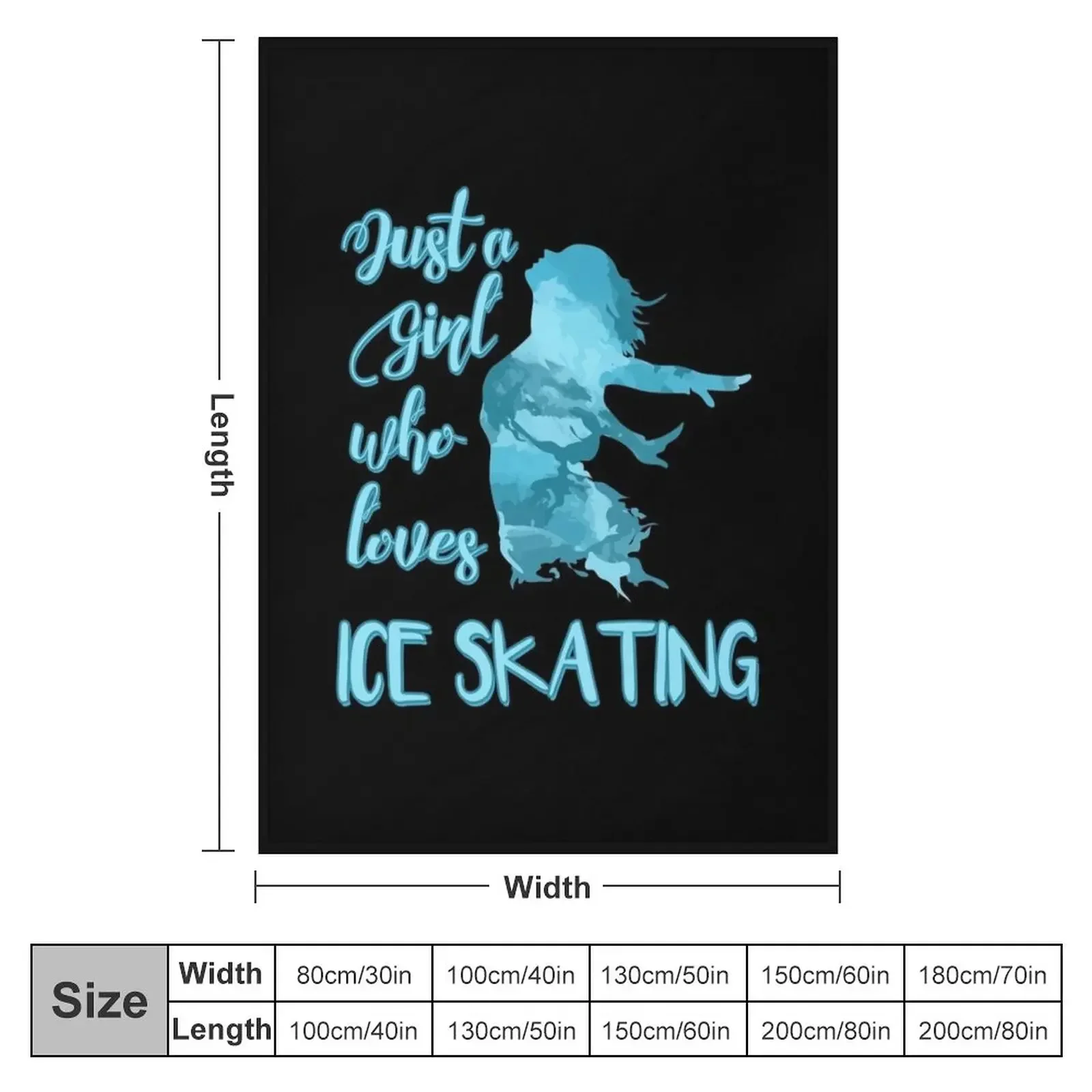 Just a Girl who Loves Ice Skating Figure Skater Throw Blanket Luxury Throw Bed Fashionable funny gift Camping Blankets