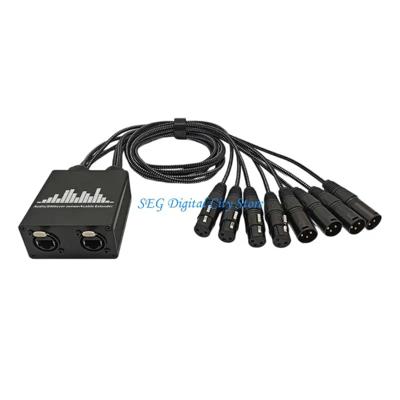 U75B MultiDevice 8Channel Networks RJ45 to XLR Sound Extender Converter for Stage