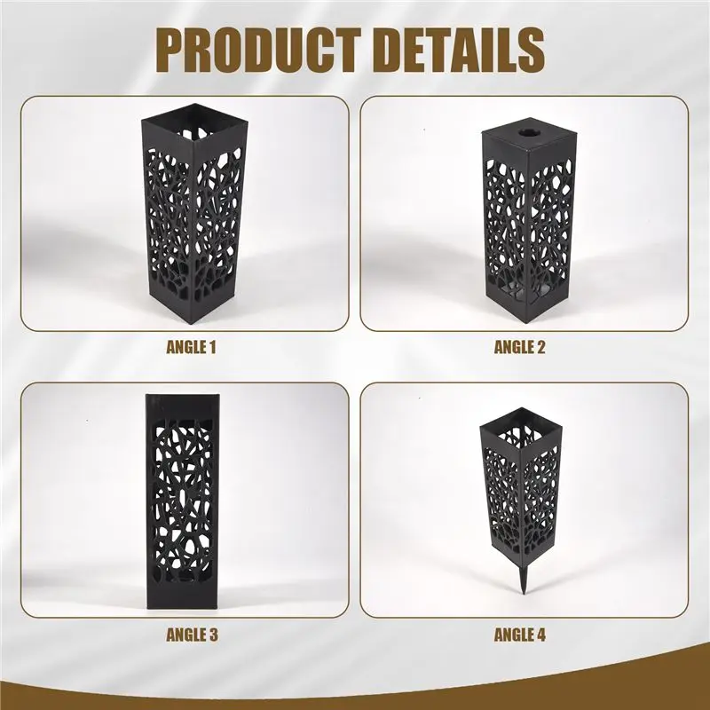 A11E-2 Pack Graveyard Vase Tombstone Flower Stand Memorial Tombstone Decor Cemetery Flower Container With Pile Drainage Hole