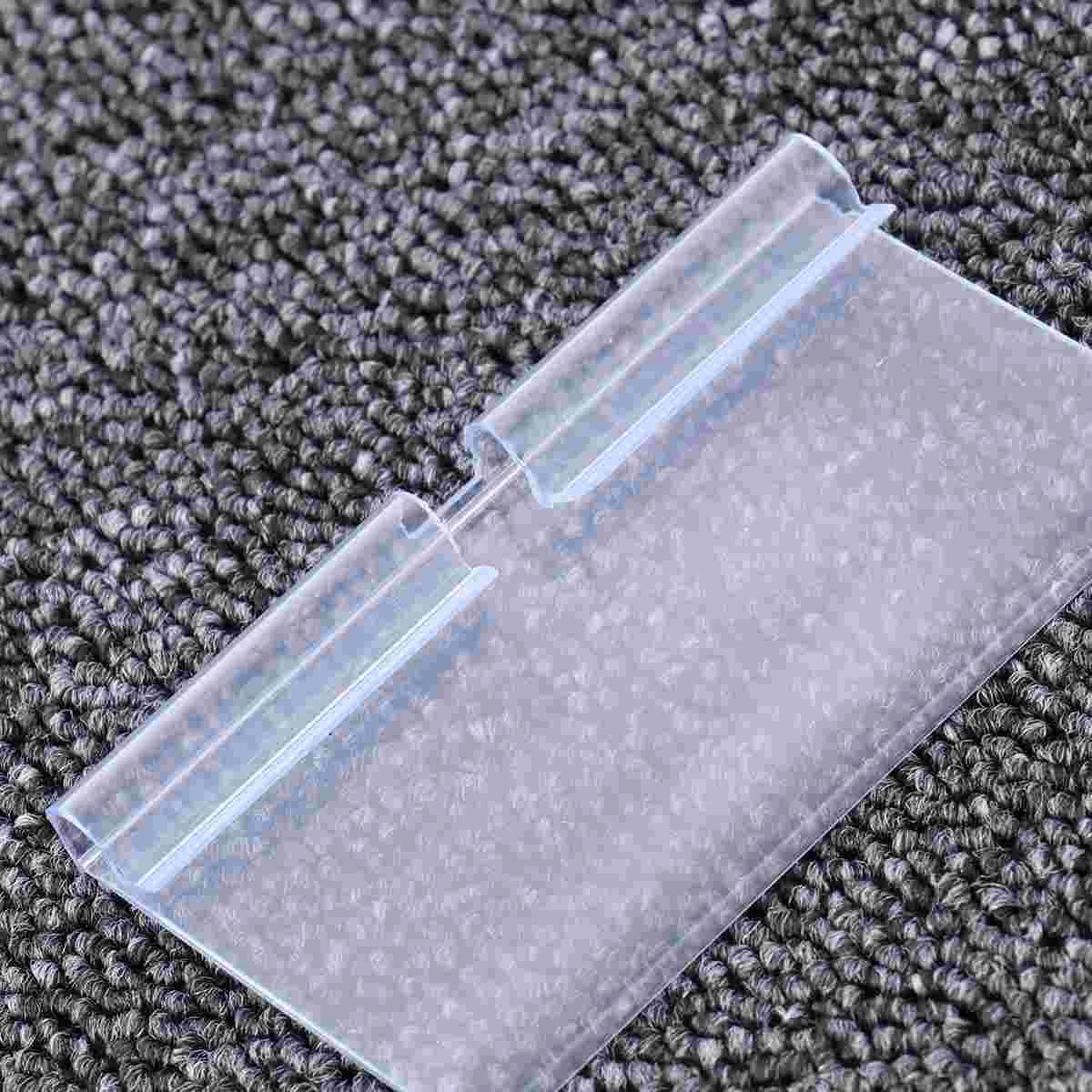 100 個 PVC 値札プレミアムプラスチック透明値札スーパーマーケットモールショップストアプラスチック値札