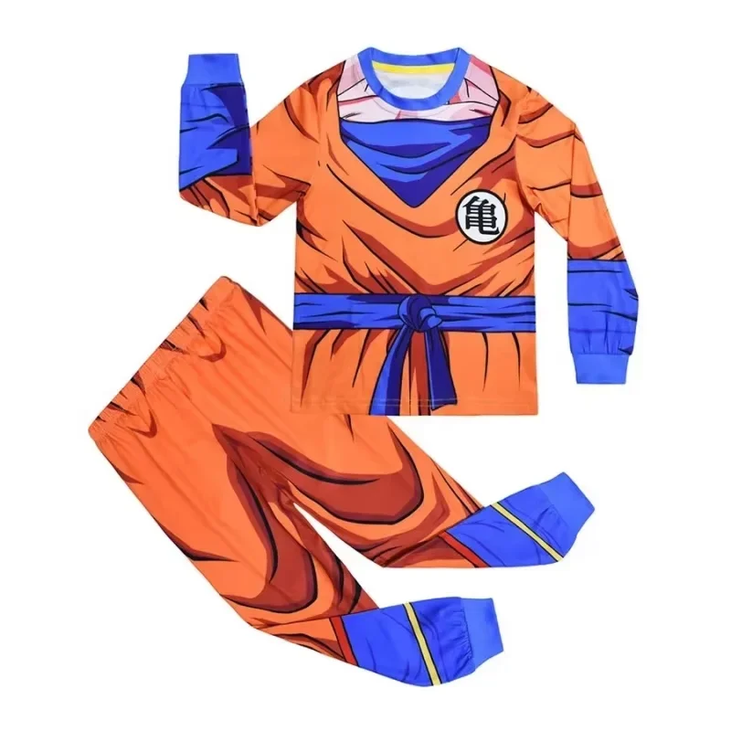 

Dragon Ball Z Goku Kame Symbol Kids Pajama Set Boys Quick Dry Cosplay Sleepwear Soft Breathable Loungewear Summer Gift