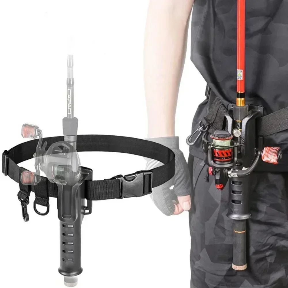 

Portable Multi- Nylon Belt Rod Holder Pole Inserter Fishing Rod Pesca Rack Quick Belt Holder Inserting Device Accessory