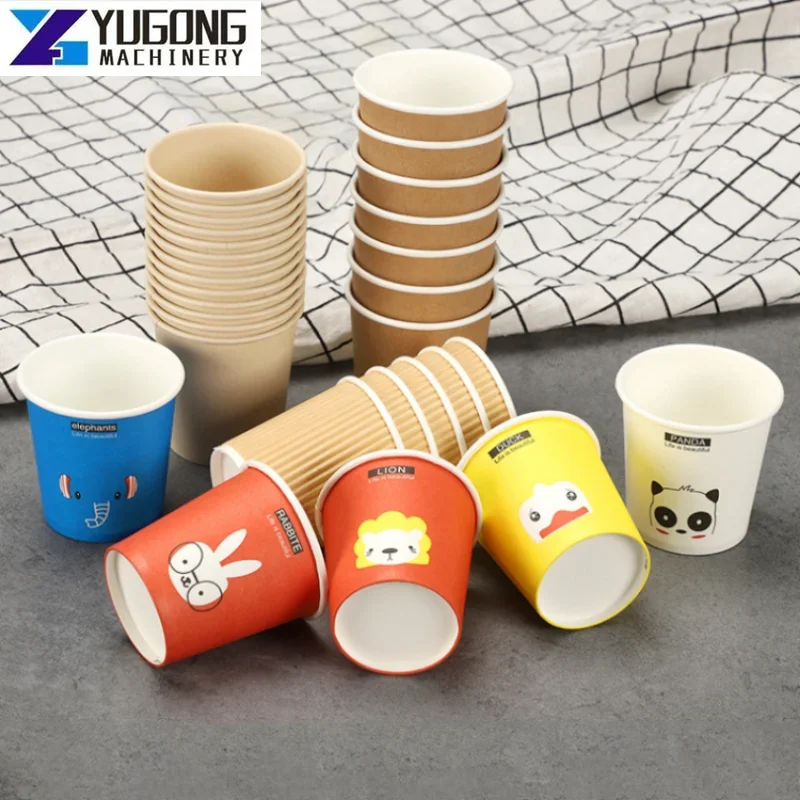 YG Logo Printed Disposable Paper Cup Making Machine Small Business Widely Using Paper Cup Lids Production Line for Singapore