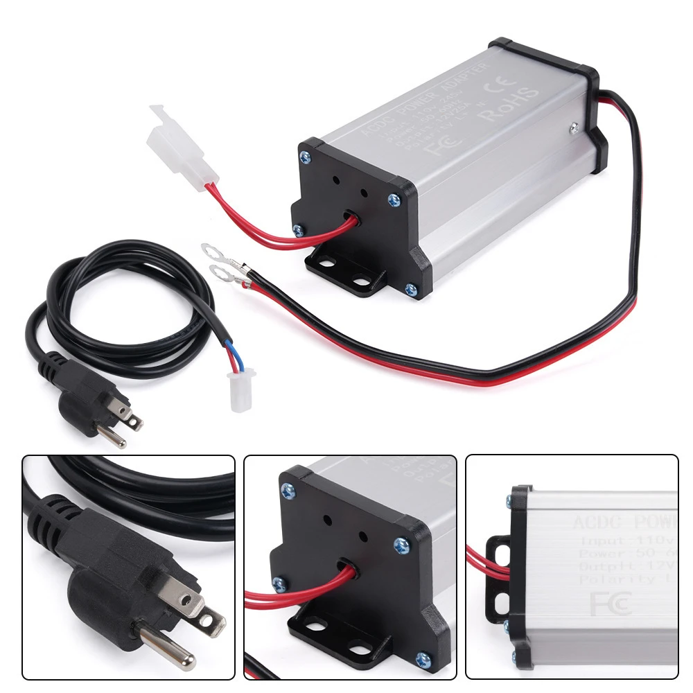 Parking Heater Adapter Power Cord – US 12V 25A, AC110V-245V to DC12V, for Diesel Air Heater, Replacement Part